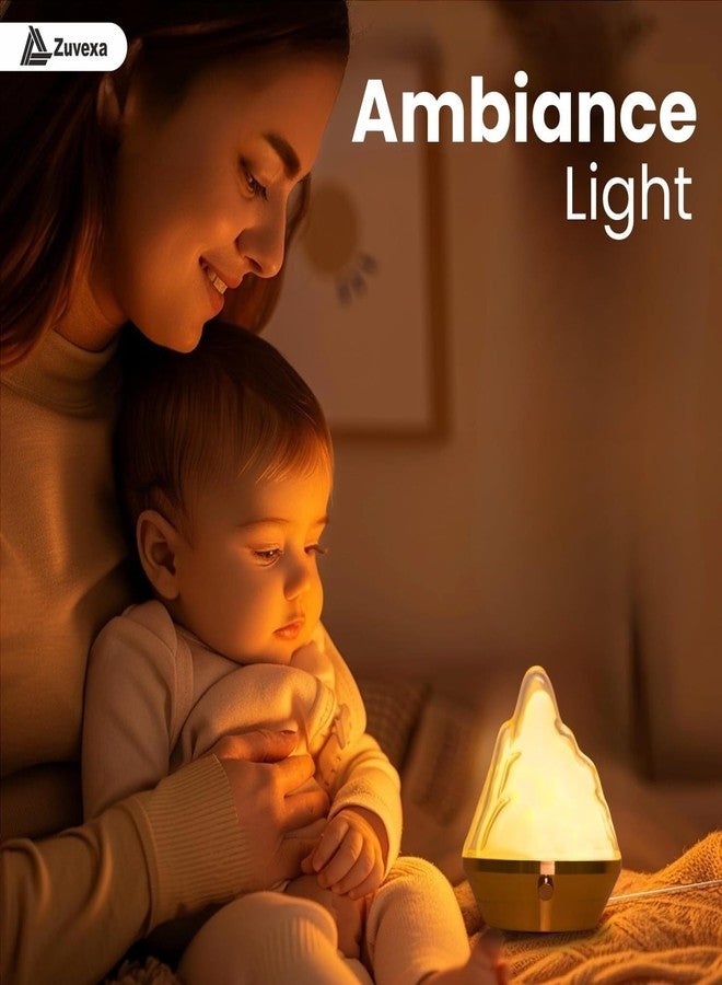 Zuvexa Classic Mountain Table Lamp - Acrylic Flame Mountain Lamp, Dynamic Atmosphere LED Light with Remote & Touch Control, 16-Color Changing Night Lamp for Home & Bedroom Decor - Image 2